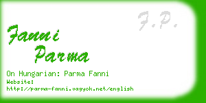 fanni parma business card